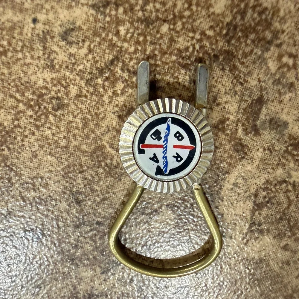 Vintage PBR Professional Bull Riders Enamel Logo Money Clip Western Rodeo